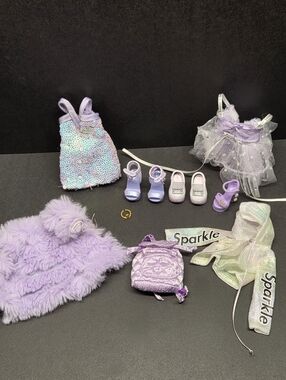 Rainbow High Violet Willow Fashion Clothes & Accessories Incomplete W/Flaws